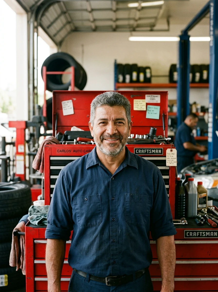 Premier Auto Care owner in the service bay